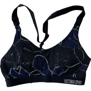 Victoria's Secret Sport Jeweled Chain Incredible Lightweight Sports Bra 32B EUC